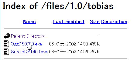 Oggのインストーラーをダウンロード